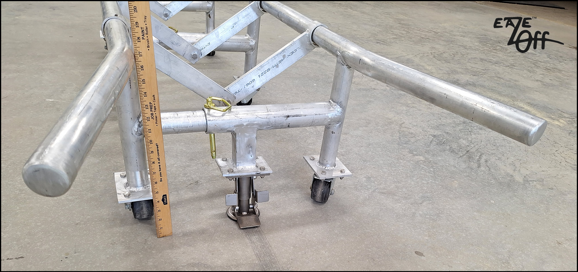 EAZE OFF Aluminum Beef Skinning Cradle Front View