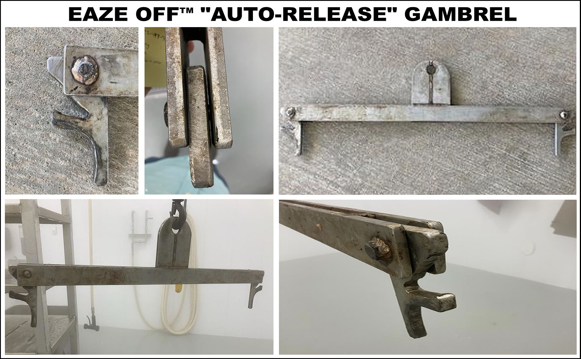 EAZE OFF Stainless Steel Auto-release Gambrel