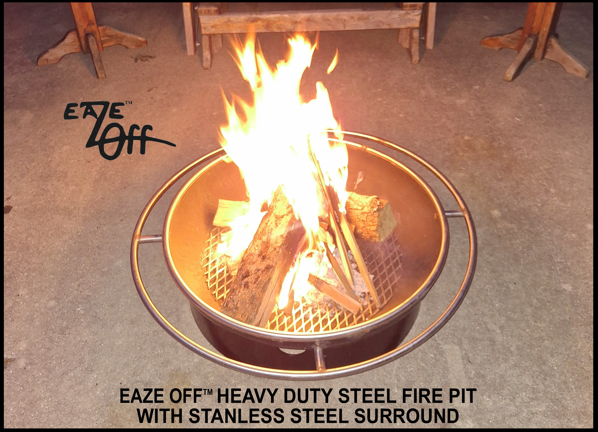 EAZE OFF Heavy Duty Fire Pit
